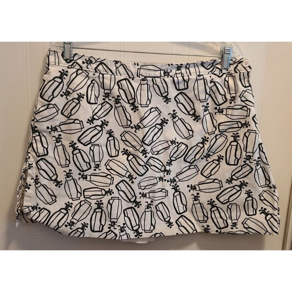 Allyson Whitmore Golf Women's Skort Shorts Skirt White/Black Golf Bag Design‎ 18